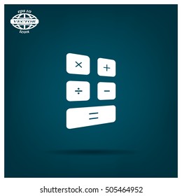 Calculator icon. Flat design style. Eps 10