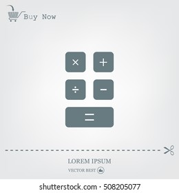 Calculator icon. Flat design style. Eps 10