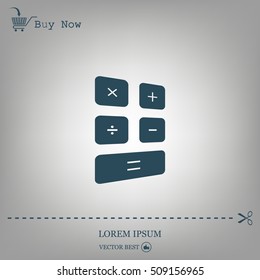 Calculator icon. Flat design style. Eps 10