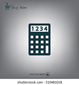 Calculator icon. Flat design style. Eps 10