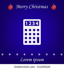 Calculator icon. Flat design style. Eps 10