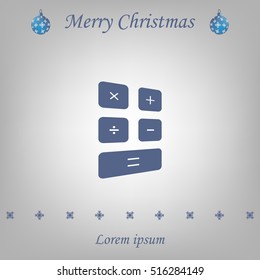 Calculator icon. Flat design style. Eps 10