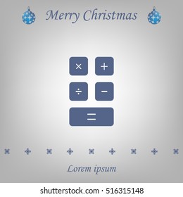 Calculator icon. Flat design style. Eps 10