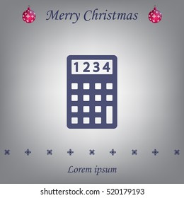 Calculator icon. Flat design style. Eps 10