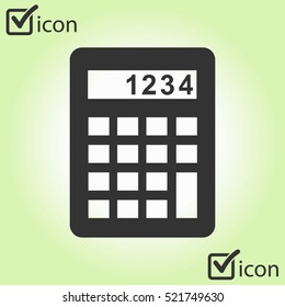 Calculator icon. Flat design style. Eps 10