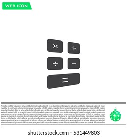 Calculator icon. Flat design style. Eps 10
