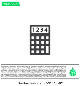 Calculator icon. Flat design style. Eps 10
