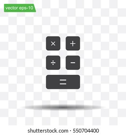Calculator icon. Flat design style. Eps 10