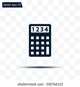 Calculator icon. Flat design style. Eps 10