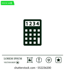 Calculator icon. Flat design style. Eps 10