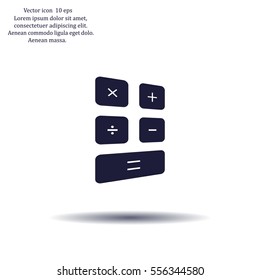 Calculator icon. Flat design style. Eps 10
