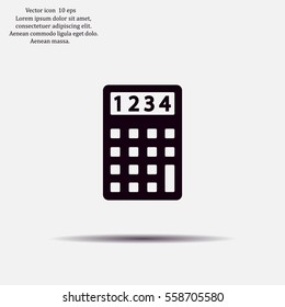 Calculator icon. Flat design style. Eps 10