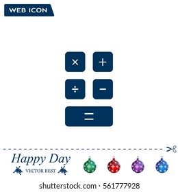 Calculator icon. Flat design style. Eps 10