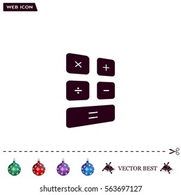 Calculator icon. Flat design style. Eps 10