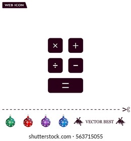 Calculator icon. Flat design style. Eps 10