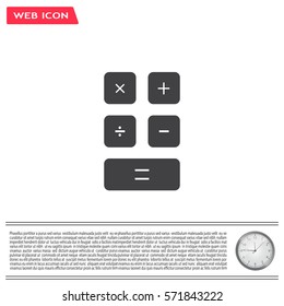 Calculator icon. Flat design style. Eps 10