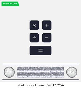 Calculator icon. Flat design style. Eps 10
