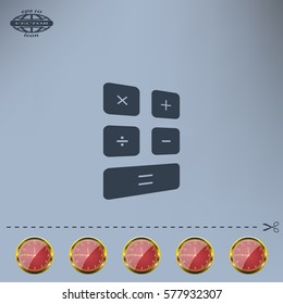 Calculator icon. Flat design style. Eps 10