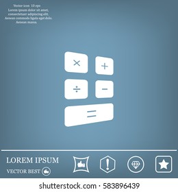 Calculator icon. Flat design style. Eps 10