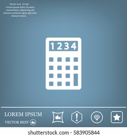 Calculator icon. Flat design style. Eps 10