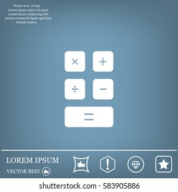 Calculator icon. Flat design style. Eps 10