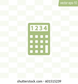 Calculator icon. Flat design style. Eps 10
