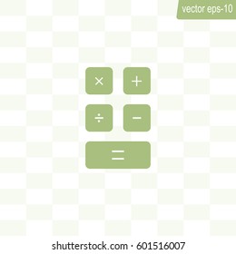 Calculator icon. Flat design style. Eps 10