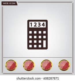 Calculator icon. Flat design style. Eps 10