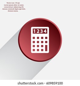 Calculator icon. Flat design style. Eps 10