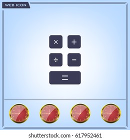 Calculator icon. Flat design style. Eps 10