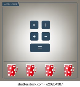 Calculator icon. Flat design style. Eps 10