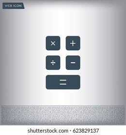 Calculator icon. Flat design style. Eps 10