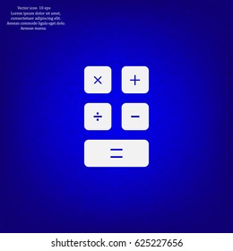 Calculator icon. Flat design style. Eps 10