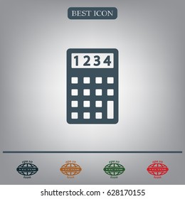 Calculator icon. Flat design style. Eps 10