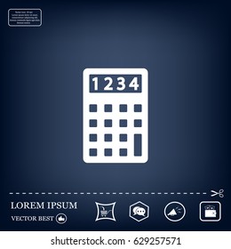 Calculator icon. Flat design style. Eps 10