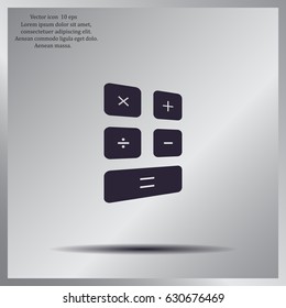 Calculator icon. Flat design style. Eps 10