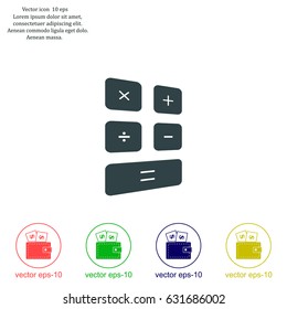 Calculator icon. Flat design style. Eps 10