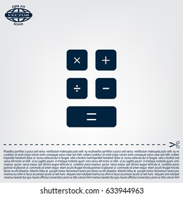 Calculator icon. Flat design style. Eps 10