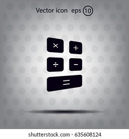 Calculator icon. Flat design style. Eps 10