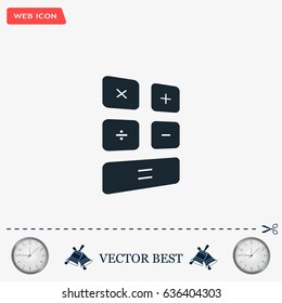 Calculator icon. Flat design style. Eps 10