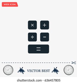 Calculator icon. Flat design style. Eps 10