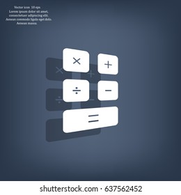 Calculator icon. Flat design style. Eps 10