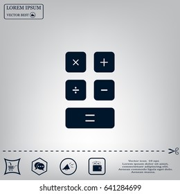 Calculator icon. Flat design style. Eps 10