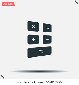 Calculator icon. Flat design style. Eps 10