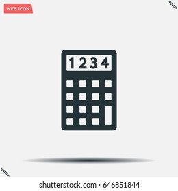 Calculator icon. Flat design style. Eps 10