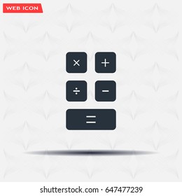 Calculator icon. Flat design style. Eps 10