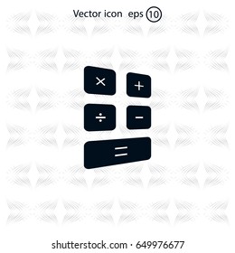 Calculator icon. Flat design style. Eps 10