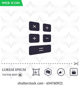 Calculator icon. Flat design style. Eps 10