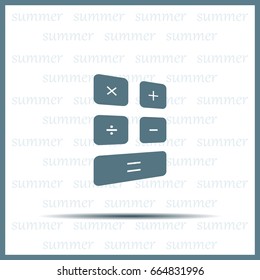 Calculator icon. Flat design style. Eps 10