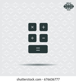 Calculator icon. Flat design style. Eps 10